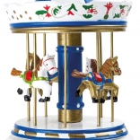 Boîte à musique en bois carrousel avec chevaux small foot
