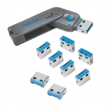 logilink bloqueurs de ports usb avec clé, ensemble de 8 pièces