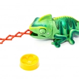 Caméléon vert interactif télécommandé avec lumières LED