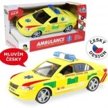 Ambulance avec gyrophare et son 1:16 à friction