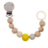 Hess clip pour tétine nature jaune