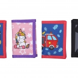 Portefeuille à fermeture velcro 12,5 × 25 cm – mélange de motifs