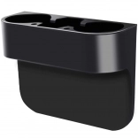 Organisateur de voiture universel 5‑en‑1 avec double porte-gobelet et compartiment pour téléphone