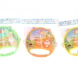 Tambourin en plastique avec animaux 17 cm