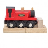 Bigjigs Rail locomotive en bois Terrier rouge