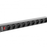 barrette d’alimentation rack PDU 19" 1U 16 A, 9 prises FR, 230 V, câble 3 m, noir