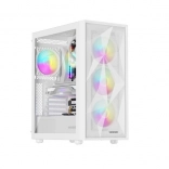 boîtier PC Genesis Diaxid 605 ARGB, midi tower, USB‑C, blanc