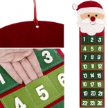 Calendrier de l'Avent en textile avec Père Noël