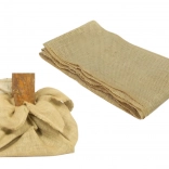 Tissu décoratif en jute 80 × 75 cm pour couvrir le support du sapin de Noël