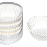 Caissettes pâtissières blanches, diamètre 4,5 cm, hauteur 3 cm, 100 pièces