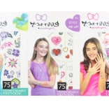Tatouages temporaires pour filles – set de 75 motifs