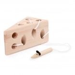 Fromage en bois à enfiler avec petite souris – Small Foot