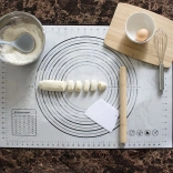 Tapis en silicone avec mesures 60x40 cm - gris