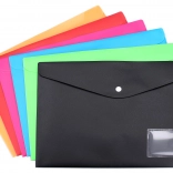 Pochette plastique à bouton-pression 36 × 26 cm