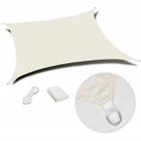 Voile d’ombrage carré imperméable 3×3 m MultiGarden – Beige