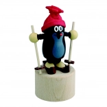 Detoa figurine à presser Taupe sur des skis