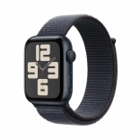 Montres Apple Watch SE GPS, boîtier en aluminium de 44 mm couleur nuit avec bracelet sport bleu encre
