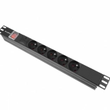 Multiprise PDU Rack 19" 1U Lanberg 16A 5x230V 2m noir IEC C14