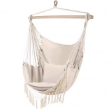 Fauteuil brésilien suspendu avec coussins Gardlov – Beige