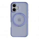 Coque TORRAS Ostand Pro pour iPhone 16, bleue, avec MagSafe et anneau rotatif