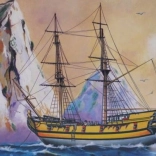 Modèle de navire pirate Black Falcon 1:120