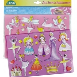 Gabarits de dessin princesses et ballerines LENA