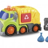 Kiddy camion-benne à ordures avec effets lumineux et sonores 19,5 cm avec poubelle