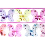 Ailes de papillon avec petites fleurs – set avec serre-tête et baguette