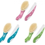 NUK Set brosse et peigne pour cheveux rose