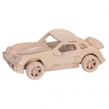 Puzzle 3D en bois Porsche grande