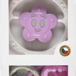 Ensemble de hochets – chaîne et étoile/fleur, colorés