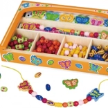 Set de perles en bois pour enfiler