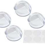 protections d’angle en silicone pour meubles – 4 pièces, transparentes
