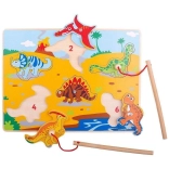 Bigjigs Toys Jeu en bois de pêche aux dinosaures