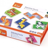 Puzzle d’association en bois animaux