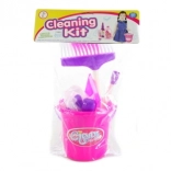 Set de ménage pour enfants avec seau, serpillière et balai