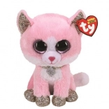 Chat rose Fiona peluche 24 cm
