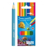 Crayons de couleur Ocean World hexagonaux 6 pcs
