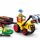 Sluban Ville Ferme Tracteur avec remorque