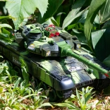 Char RC tank militaire avec télécommande 2,4 GHz en camouflage forestier