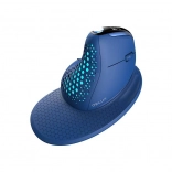 souris verticale sans fil DELUX M618XSD avec OLED, BT + 2,4 GHz et RGB (bleu)