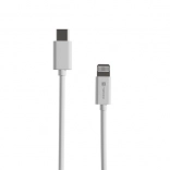 Câble USB‑C vers Lightning 1 m MFi Natec Prati blanc