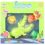 Jouet de bain pour enfants avec crocodile et petits animaux