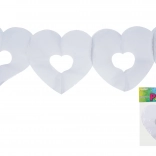 Guirlande blanche cœurs 3 m