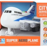 Grand avion à piles avec lumière et son