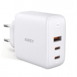 PA-B6S White Omnia Mix GaN chargeur secteur 3xUSB (2xUSB-C + 1xUSB-A) 90W