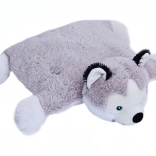 Coussin en peluche husky 2-en-1 pour enfants