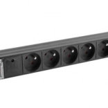 Barrette d’alimentation rack PDU 19" 1U, 16 A, 7x prise FR, câble 2 m – noir
