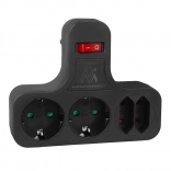 Maclean Energy multiprise quadruple avec interrupteur