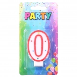 Bougie de gâteau chiffre 0